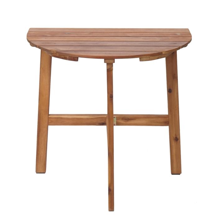 Klapptisch HWC-L19, Gartentisch Balkontisch, In-/Outdoor klappbar Akazie Holz MVG-zertifiziert 71x70x34cm