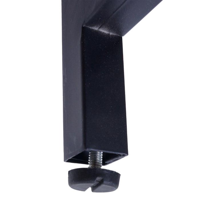 Schreibtisch HWC-K80, Brotisch Computertisch Arbeitstisch Ablage, Metall MDF 120x60cm ~ Marmor-Optik schwarz