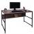 Schreibtisch HWC-K80, Bürotisch Computertisch Arbeitstisch Ablage, Metall MDF 120x60cm ~ grau-braun