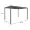 Bemaungsbild fr Produkt Alu Pergola HWC-L41, Lamellen-Pavillon Terrassenberdachung, stabiles 8cm-Metall-Gestell 3x3m ~ anthrazit