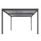 Alu Pergola HWC-L41, Lamellen-Pavillon Terrassenberdachung, stabiles 8cm-Metall-Gestell 3x3m ~ anthrazit