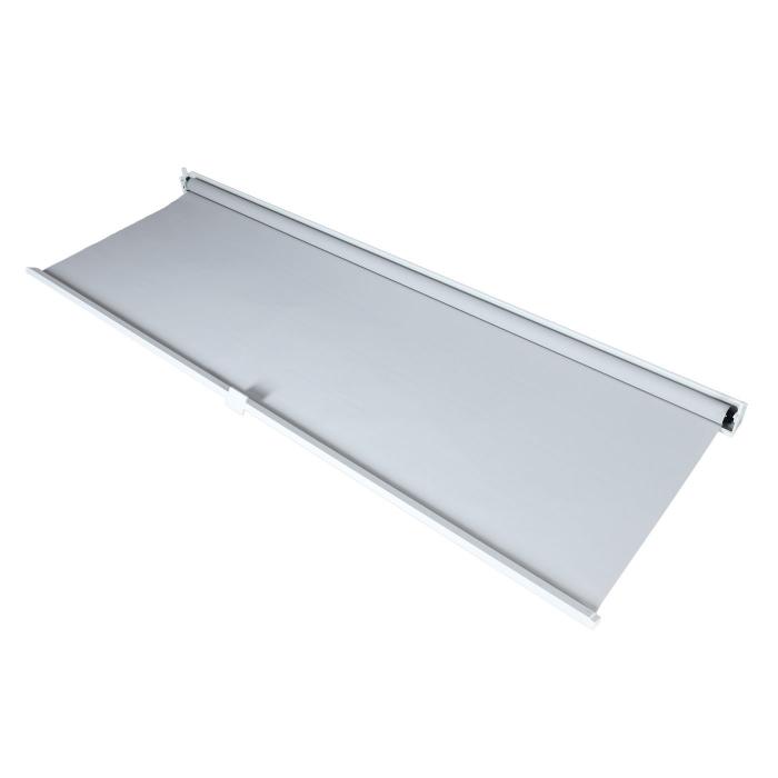 Alu Pergola HWC-L41 mit 3x Seitenwand, Lamellen-Pavillon, stabiles 8cm-Metall-Gestell 3x3,7m ~ wei