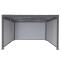 Alu Pergola HWC-L41 mit 3x Seitenwand, Lamellen-Pavillon, stabiles 8cm-Metall-Gestell 3x3,7m ~ anthrazit