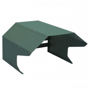 Mhroboter-Garage HWC-L43, Dach Unterstand fr Rasenmher, Metall 40x59x69cm ~ grn