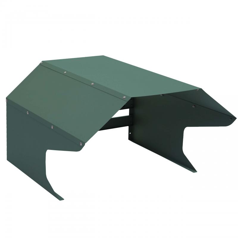Mhroboter-Garage HWC-L43, Dach Unterstand fr Rasenmher, Metall 40x59x69cm ~ grn