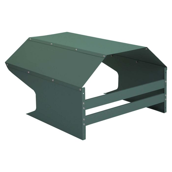 Mhroboter-Garage HWC-L43, Dach Unterstand fr Rasenmher, Metall 40x59x69cm ~ grn