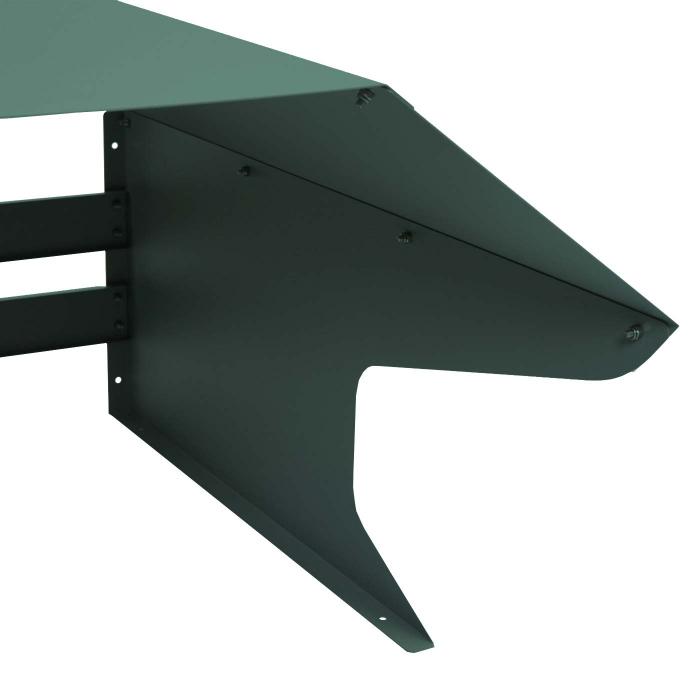 Mhroboter-Garage HWC-L43, Dach Unterstand fr Rasenmher, Metall 40x59x69cm ~ grn