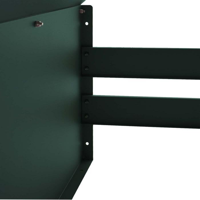 Mhroboter-Garage HWC-L43, Dach Unterstand fr Rasenmher, Metall 40x59x69cm ~ grn