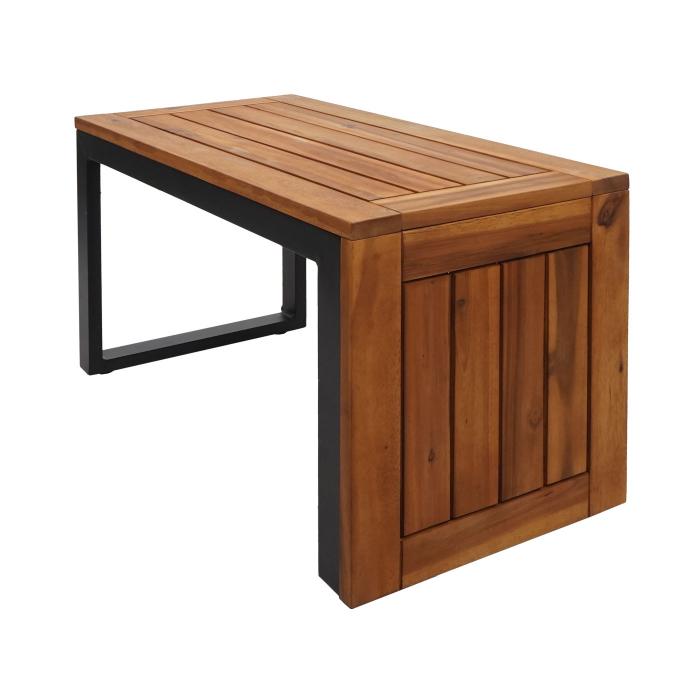 Garten Garnitur HWC-L27, Garnitur Sitzgruppe Lounge-Set Sofa, Spun Poly Alu Akazie Holz MVG-zertifiziert ~ hellgrau