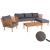 Garten-Garnitur HWC-L29, Garnitur Sitzgruppe Lounge-Set Sofa, Akazie Holz FSC-zertifiziert ~ dunkelgrau