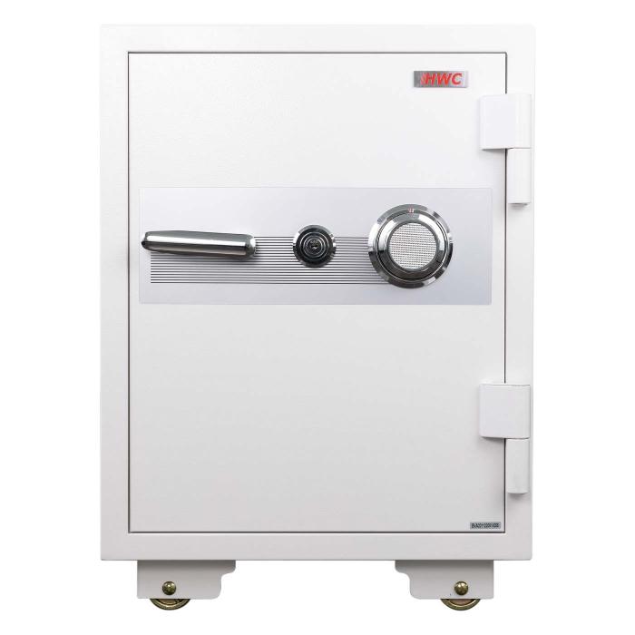 Tresor HWC-L48, feuerfest (60min) Safe Geldschrank Doppelbolzenverriegelung, 84kg Metall 68x48x47cm 48L ~ wei