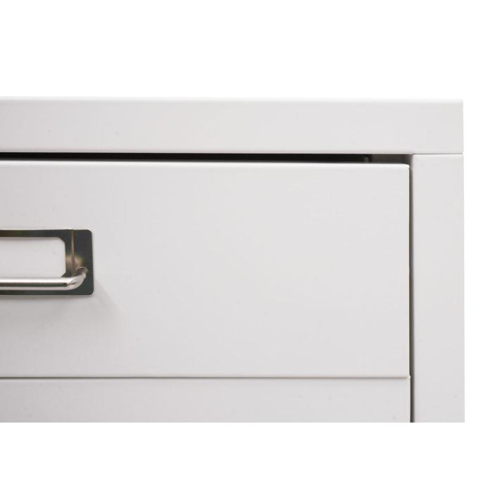 Rollcontainer HWC-L49, Schubladenschrank Stahlschrank Aktenschrank, Metall 75x40x41cm 6 Schubladen ~ wei