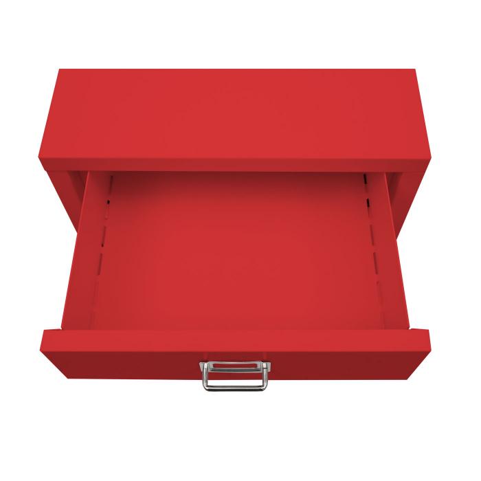 Rollcontainer HWC-L49, Schubladenschrank Stahlschrank Aktenschrank, Metall 115x40x41cm 8 Schubladen ~ rot