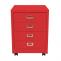 Rollcontainer HWC-L49, Schubladenschrank Stahlschrank Aktenschrank, Metall 55x40x41cm 4 Schubladen ~ rot