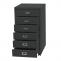 Rollcontainer HWC-L49, Schubladenschrank Stahlschrank Aktenschrank, Metall 75x40x41cm 6 Schubladen ~ dunkelgrau