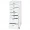 Rollcontainer HWC-L49, Schubladenschrank Stahlschrank Aktenschrank, Metall 115x40x41cm 8 Schubladen ~ wei
