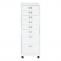 Rollcontainer HWC-L49, Schubladenschrank Stahlschrank Aktenschrank, Metall 115x40x41cm 8 Schubladen ~ wei