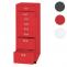 Rollcontainer HWC-L49, Schubladenschrank Stahlschrank Aktenschrank, Metall 115x40x41cm 8 Schubladen ~ rot