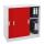 Aktenschrank Boston HWC-F41, Stahlschrank, mit Schiebetren 90x90x45cm ~ rot