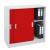 Aktenschrank Boston HWC-F41, Stahlschrank, mit Schiebetren 90x90x45cm ~ rot