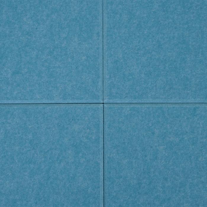 4er-Set Akustikwandpaneel HWC-L52, Wandpaneele Akustikplatten, schalldmmend 1qm Flche 50x50cm ~ blau