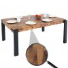 Esstisch HWC-L53, Tisch Küchentisch Esszimmertisch, Industrial Metall 140x80cm ~ dunkle Wildeiche