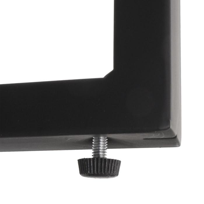 Schreibtisch HWC-L53, Brotisch Computertisch Arbeitstisch, Metall 100x54cm ~ Marmor-Optik grau