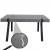 Esstisch HWC-L54, Tisch Küchentisch Esszimmertisch, Industrial Metall 150x90cm ~ Marmor-Optik grau