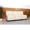 Modular 3-Sitzer Sofa Couch Lyon, Kunstleder ~ creme, ohne Armlehnen