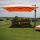 Gastronomie-Ampelschirm HWC-A96, Sonnenschirm 3x3m (4,24m) Polyester Alu/Stahl 23kg ~ terracotta mit Stnder