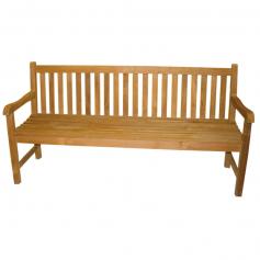 Gartenbank LD20, Holzbank, Teakholz ~ 180cm