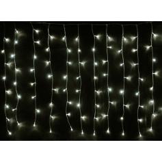 LED Lichterkette LD08, Lichtervorhang, Leuchtkette, für Außen und Innen ~ 160 LEDs, warmweiß