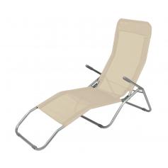 Bderliege LD44, Saunaliege Sonnenliege Relaxliege ~ beige