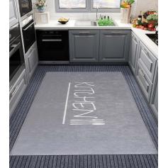 Teppich & Läufer Küche Kitchen & Besteck Flach 7x Größen Grau 6mm HLO-JE31 ~ 160x230 cm (3,68m²)