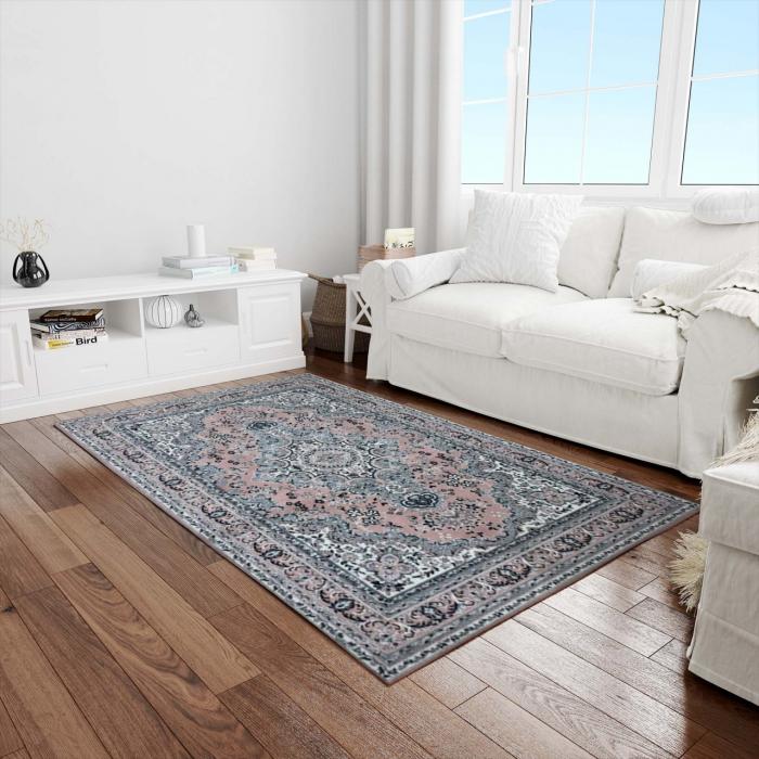 Teppich & Läufer Persian Orient Flach 7x Größen Mehrfarbig 6mm HLO-JE38 ~  160x230 cm (3,68m²) von Heute-Wohnen