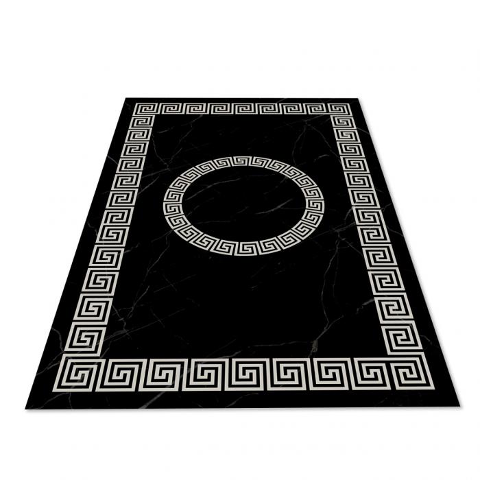 Teppich & Läufer Imperial Flach 7x Größen Schwarz & Silber 6mm HLO-JE45 ~  80x200 cm (1,60m²) von Heute-Wohnen | Kurzflor-Teppiche