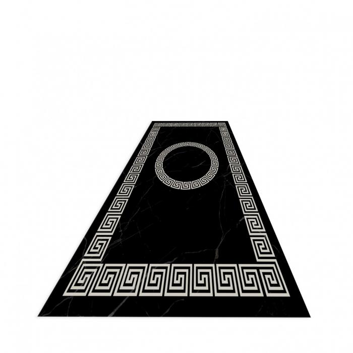 Teppich & Läufer Imperial Flach 7x Größen Schwarz & Silber 6mm HLO-JE45 ~  80x200 cm (1,60m²) von Heute-Wohnen