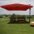 Ampelschirm HWC-A96, Sonnenschirm Gastronomie 3x3m (4,24m) Polyester/Alu 23kg ~ Flap, bordeaux ohne Stnder