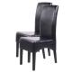 2x Esszimmerstuhl Küchenstuhl Stuhl Latina, LEDER ~ schwarz, dunkle Beine