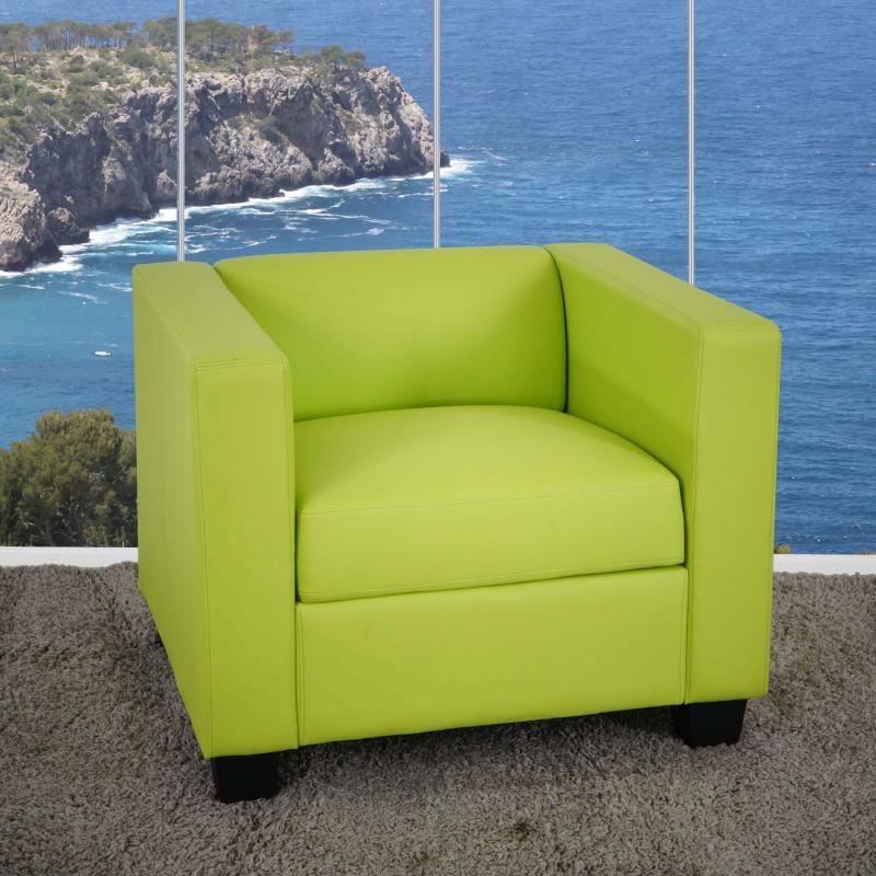 Sessel Loungesessel Lille ~ Kunstleder, hellgrn