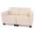 Modular 2-Sitzer Sofa Couch Lyon, Kunstleder ~ creme
