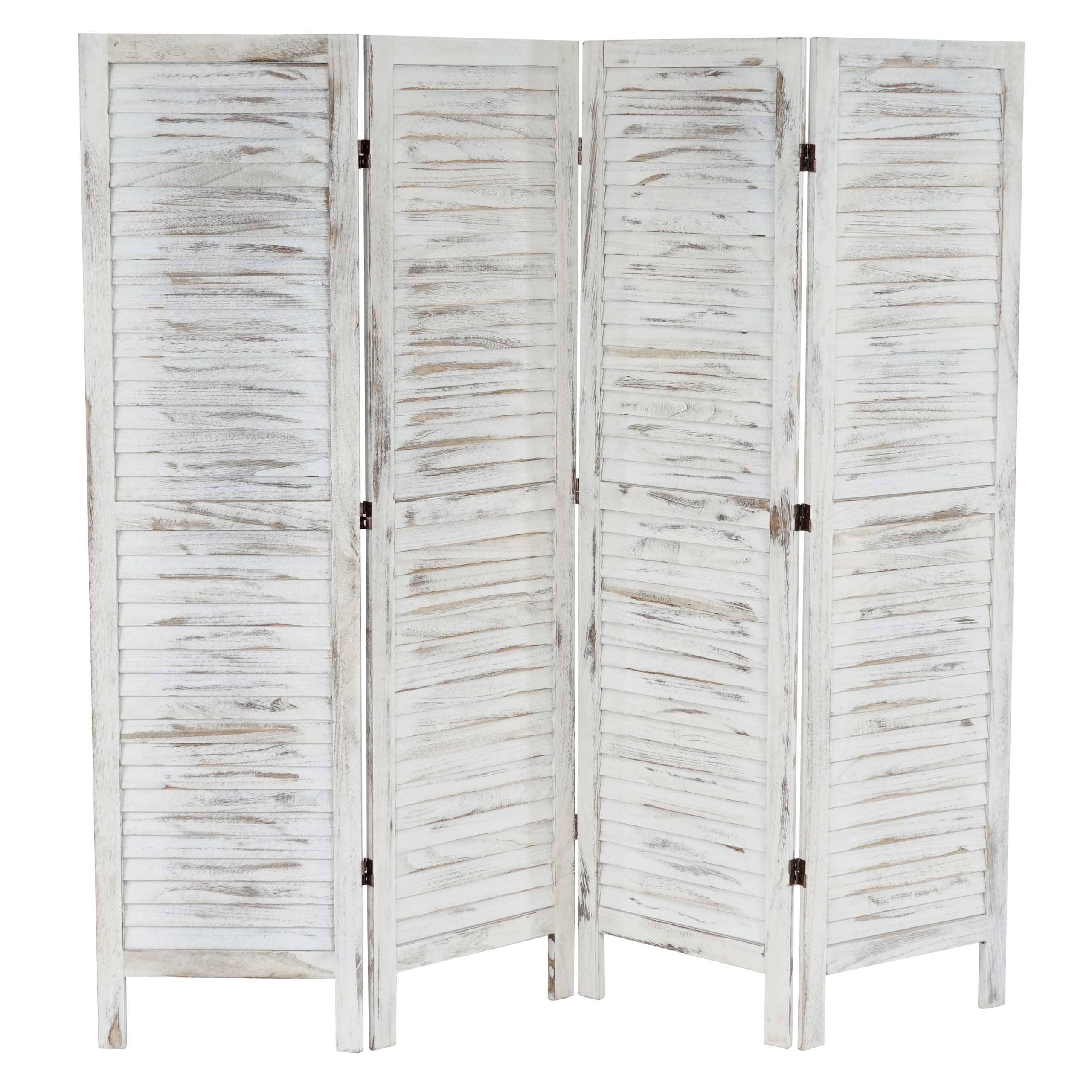 Raumteiler Trennwand Pflanzkörbe Shabby-Look Vintage Paravent Örebro 177x182cm