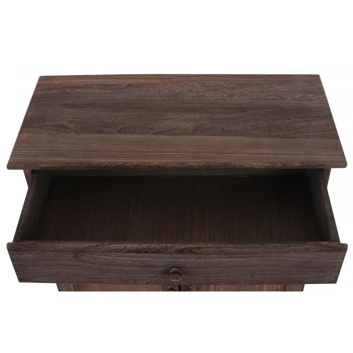 B-Ware (Beschdigungen an Tre SK3) | Kommode Schrank, 78x66x33cm, Shabby-Look, Vintage ~ braun