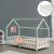 Kinderbett HLO-PX182 90x200 cm mit Kaltschaummatratze ~ Minze / Wei