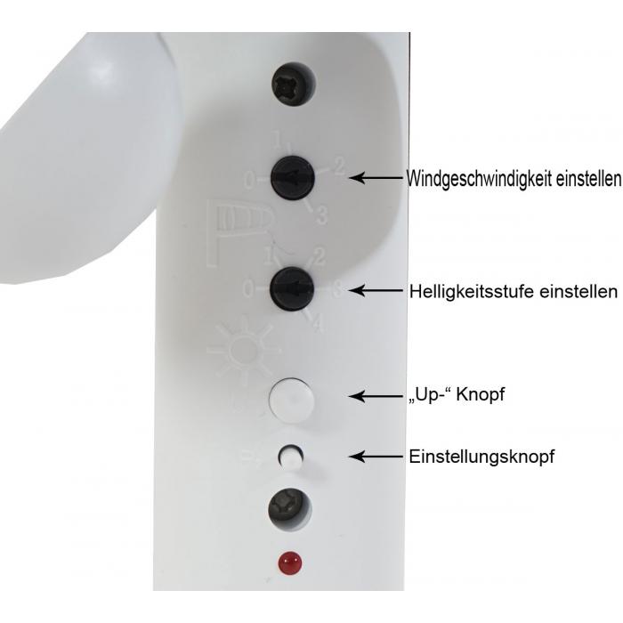 Windsensor fr Vollkassettenmarkisen, Markise T122, T123, T124, H27 Lichtsensor Markisenwchter Funk