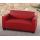 Modular 2er Sofa Couch Lyon Loungesofa Kunstleder ~ rot