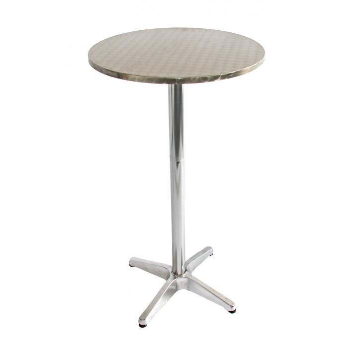 Alu-Stehtisch + Bistrotisch, hhenverstellbar 70/110cm, =60cm ~ Basismodell