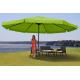 Sonnenschirm Meran Pro, Gastronomie Marktschirm mit Volant Ø 5m Polyester/Alu 28kg ~ grün ohne Ständer