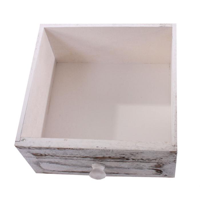 B-Ware (Fe gebrochen/Magnete lose SK5) | Kommode Schrank, 90x30x25cm, Shabby-Look, Vintage ~ wei