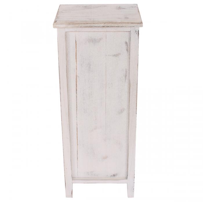 Kommode T18, Schubladenschrank Schrank, 4 Schubladen, 74x30x25cm Shabby-Look Vintage ~ wei